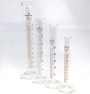 Measuring Cylinder Glass - Hex Base - SUPERTEK 50ml +/-1ml