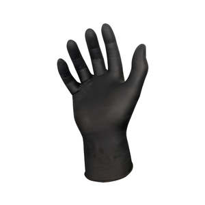 Nitrile Gloves – Powder-Free Black, Extra Large (Pack of 100) (Black Rocket®)