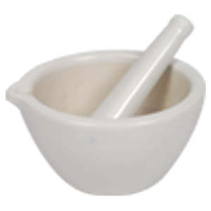 Porcelain Labware: Mortar and Pestle – Porcelain 130mm