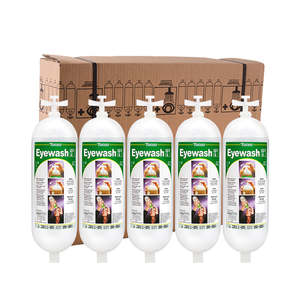 Tobin Sterile Saline Eyewash Solution Replacement Bottles – 5 x 1L Pack