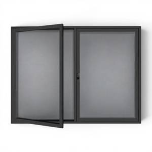 Lockable Noticeboard – Aluminium Frame