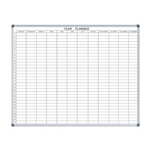 Porcelain Year Planner Whiteboard – PRO-ETCH™ Laser Etched