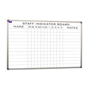 Whiteboards: Porcelain Staff Indicator Board – PRO-ETCH™ Laser Etched