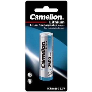 CAMELION 18650 RECHARGEABLE 2600MAH 1PK — Delta Mike