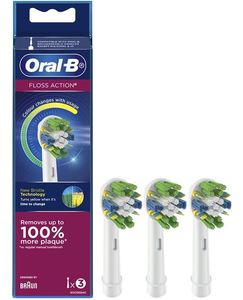 Products: Oral-B FlossAction Electric Toothbrush Head (3 Pack) - Dental