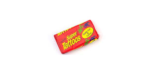 New Product Of The Month: NEW SUPER TATTOOS BUBBLE GUM 200PK