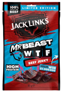 Meat Snacks: JACK LINK'S MR BEAST LIMITED EDITION BEEF JERKY