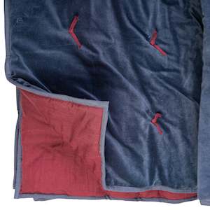 100% Natural Fibre Velvet Comforter Blue Iris