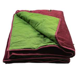 100% Natural Fibre Velvet Comforter Damson
