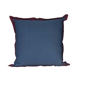 Euro Pillow Cover - 60 x 60cm Blue Iris and Damson
