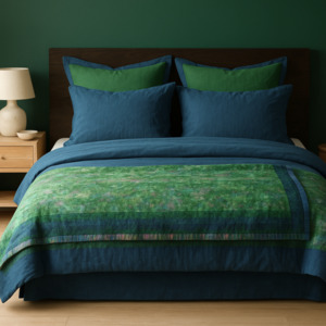 Bedlinen 1: Full Kantha Doha Quilt - Moss Q.BI.1151