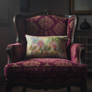 Cushion Cover - Marigold / Damson - 40 x 60 - One of a Kind