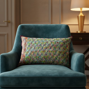 Cushions: Cushion Cover - Jungle Daisy / Damson - 40 x 60 - One of a Kind