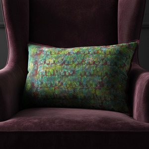 Cushion Cover - Tigers 2 / Damson 60 x 40 Limited Edition of 2