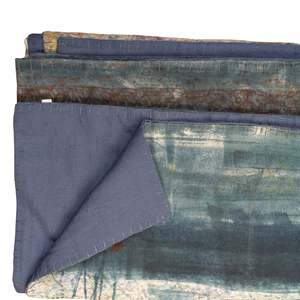 Bedlinen 1: Kantha Doha Quilt - Blue Mood / Blue Iris - One of a Kind
