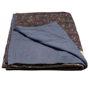 Half Kantha Dohar Quilt - Blue Iris Q.BI 101