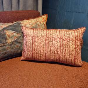 Silk Cushions: Cushion Cover - Silk Cotton Carnelian  - 30 x 50 Limited Edition of 9
