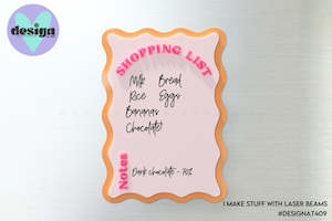 Christmas Baubles + Names: Shopping List Layered Acrylic Sign