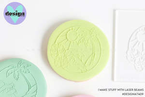 Palms Ocean Theme 3 Acrylic Fondant Stamp