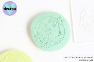 Palms Ocean Theme 2 Acrylic Fondant Stamp