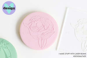 Raised Acrylic Fondant Cookie Stamp: Whale 2 Raised Acrylic Fondant Stamp