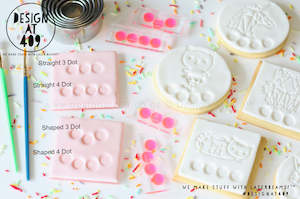Birthday Celebration: Palette Dot Acrylic Embossing Cookie Stamp (For Paint Your Own Cookies)