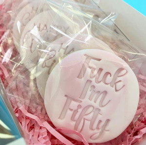 Birthday Celebration: Fuck I'm Fifty (or other age) Acrylic Embosser Stamp