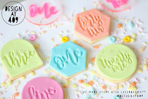 10 Number Stamps - You choose! Set of Script Number Embossing Cookie Stamps