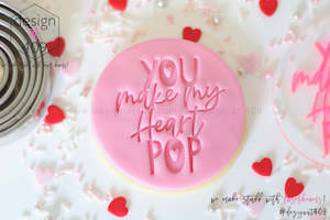 You Make My Heart Pop Acrylic Embosser Stamp