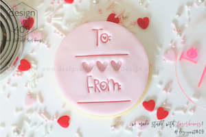 To From Valentine's Tag 1 Acrylic Embosser Stamp