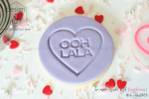 Love Valentines Day: Ooh Lala Candy Heart Acrylic Embosser Stamp