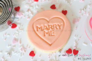 Marry Me Candy Heart Acrylic Embosser Stamp