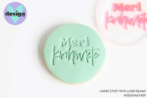 Te Reo Maori: Meri Kirihimete 4 Acrylic Embosser Stamp