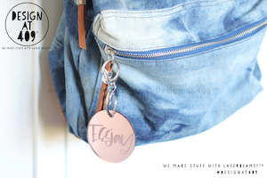 Custom Name Mirror Bag Tag (more colour & font options)