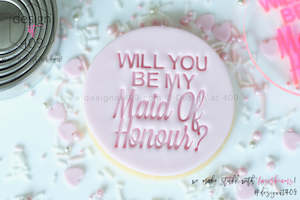 Wedding Stamps: Will You Be My Maid Of Honour? Acrylic Embosser Stamp