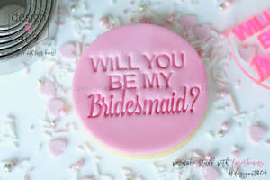 Wedding Stamps: Will You Be My Bridesmaid? 1 Acrylic Embosser Stamp