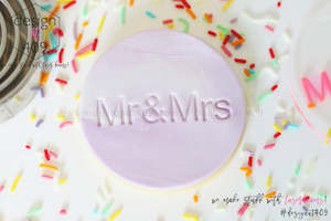Wedding Stamps: Mr & Mrs 2 Acrylic Embosser Stamp