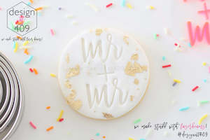 Wedding Stamps: Mr + Mr Acrylic Embosser Stamp