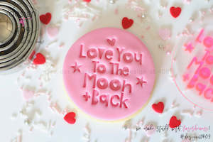 Love You To The Moon + Back Acrylic Embosser Stamp