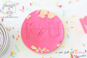 I Heart U + X Acrylic Embosser Stamp