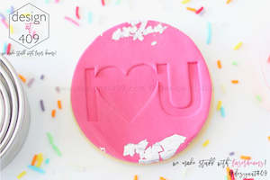 Wedding Stamps: I Heart U Acrylic Embosser Stamp
