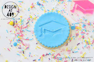 Teacher Stamps: Graduate Cap Acrylic Embosser Stamp