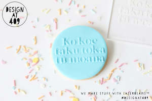 Fathers Day Stamps: Ko koe taku toka tū moana (You're my rock) Raised Acrylic Fondant Stamp
