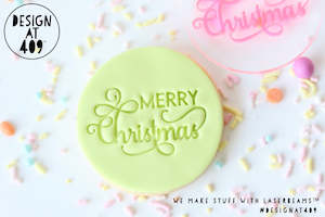 Christmas Stamps: Merry Christmas 7 Acrylic Embosser Stamp