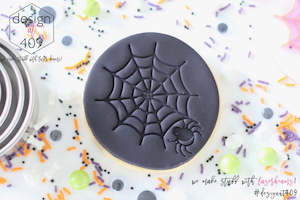 Halloween Stamps: Spiderweb + Spider Acrylic Embosser Stamp