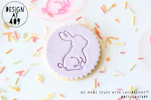 Easter Stamps: Standing Bunny Line Drawing Acrylic Embosser Stamp