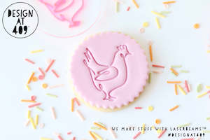 Easter Stamps: Hen Line Drawing Acrylic Embosser Stamp