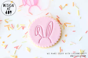 Easter Stamps: Bunny Ears Line Drawing Acrylic Embosser Stamp