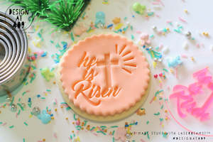 Easter Stamps: He Is Risen Acrylic Embosser Stamp