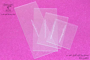 Clear Acrylic Scrapers Set of 4 or Individual